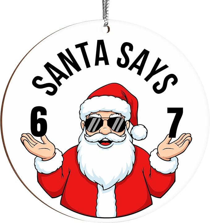 67 Christmas Ornament, 67 Ornaments for Xmas Tree, Funny Christmas Ornaments 2025, 6 7 Meme Ornament for Teens, Six Seven Gifts, Gag Gifts for Teens, Teen Girls Trendy Stuff