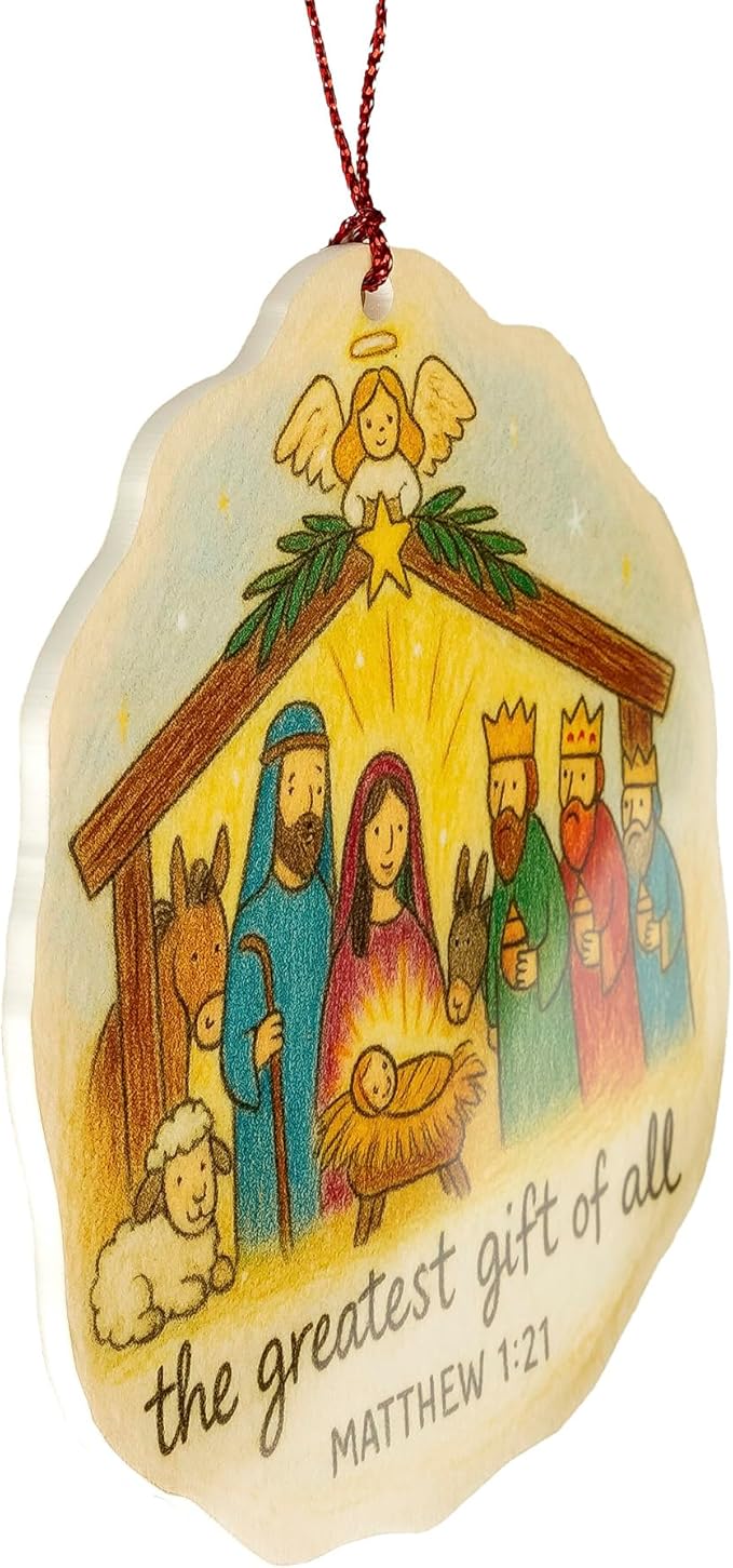 Nativity M3 Christmas Ornament 2025 - Christian Xmas Ornaments - Religious Christmas Ornaments - Christian Christmas Decor - Christmas Decoration