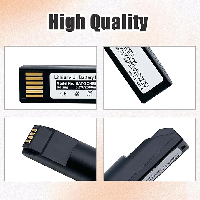 Replacement BAT-SCN05 2600mAh Li-ion Battery for Honeywell Granit XP 1990iSR, Xenon XP 1952, 1902GHD, Xenon 1952, 1902GHD, 1952GRS-2-31886 (REV B)