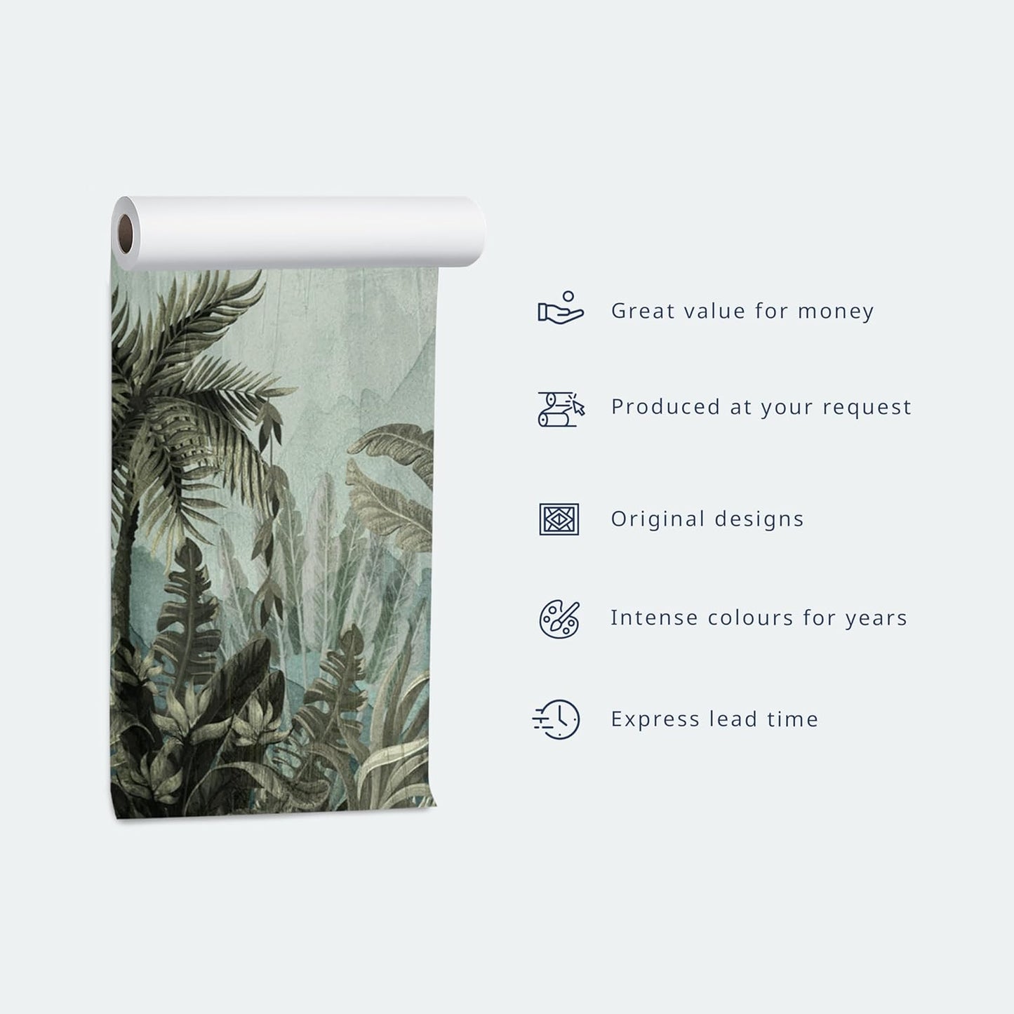 artgeist Wall Mural Forest 216x98 in - XXL Non-Woven Corner Wallpaper Fleece Angle Wall Decor Photo Print Picture Forest Trees Sunrise c-B-10185-a-a