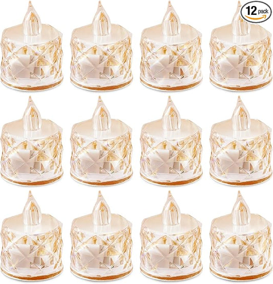 12 Pack Flameless LED Tea Lights Candles,for Halloween Christmas Home/Wedding Decor, Holiday Gifts &Decorate Lights
