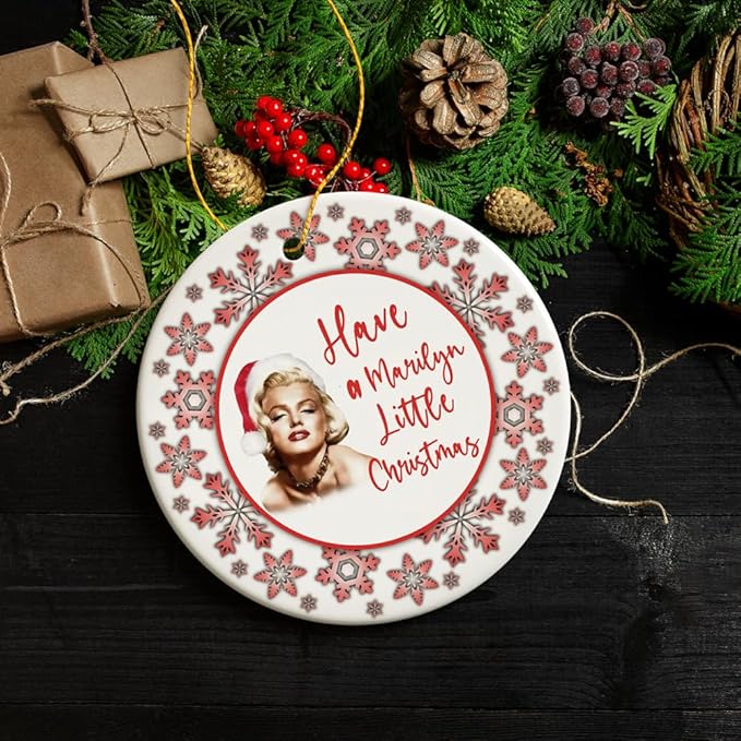 Pop Culture, Movie, and Music Themed Trendy Christmas Ornaments - Have a Marilyn Little Christmas Ornament