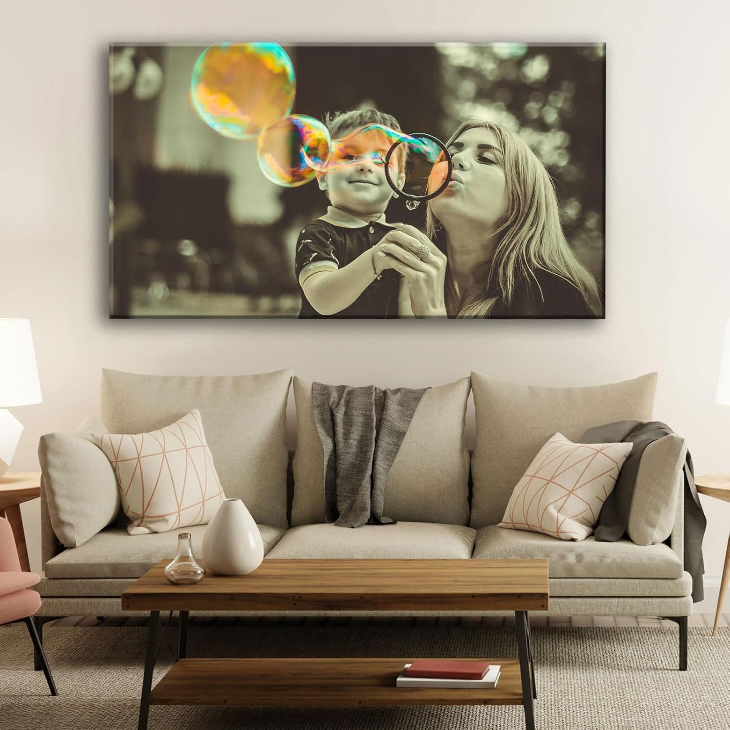 Laoife Custom Canvas Prints with Your Photos 32"x16" Wall Art, Custom photos on Canvas - Upload Your Image/Photo- Customizable photos, portraits and more, Ideal for Office, Living Room, Bedroom Wall Decor