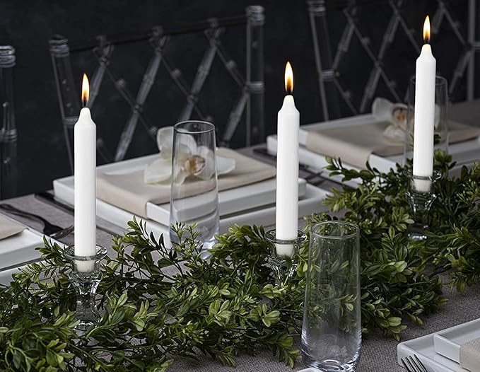 BOLSIUS White Candlesticks - Bulk Case of 3 Packs = Total 135 Candles - 6+ Hours - Premium European Quality - Consistent Smokeless Flame - Unscented Dripless Dinner Candles