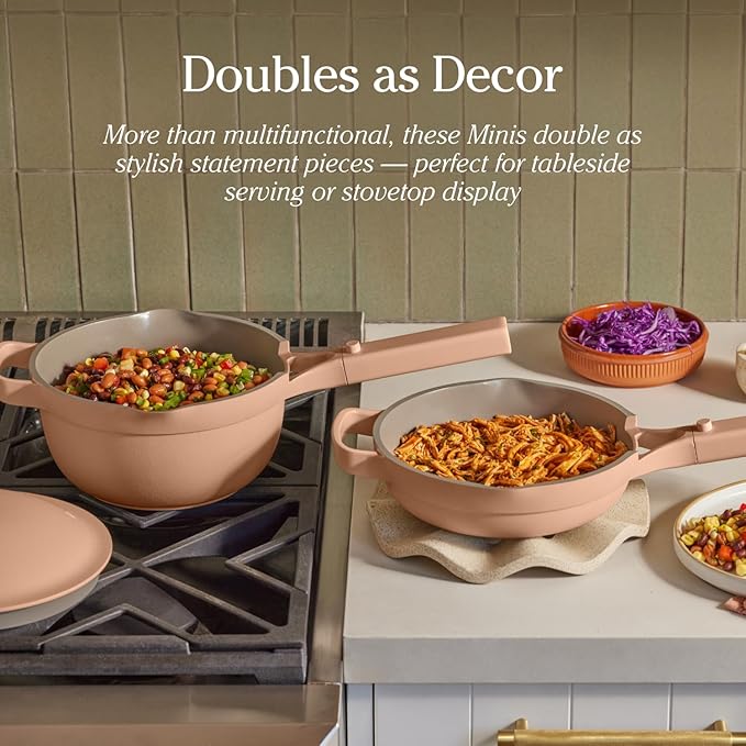 Our Place Mini Always Pan & Mini Perfect Pot Bundle | Multi-Functional Cookware Set Replaces 18 Pieces | Blue Salt