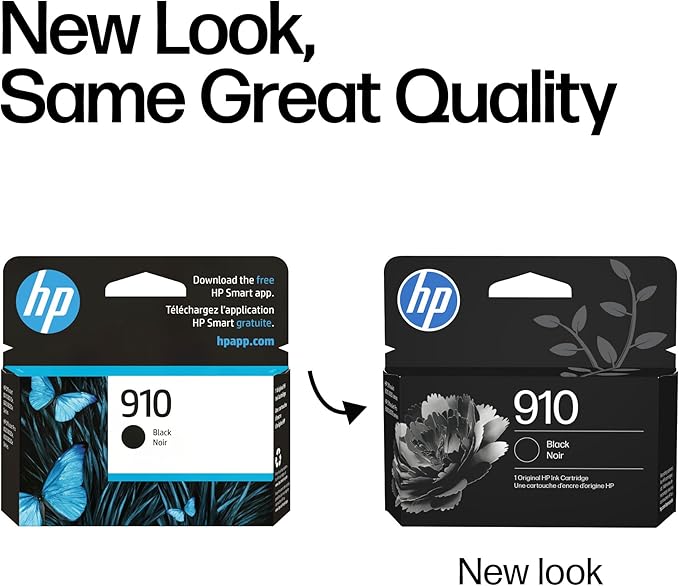HP 910 Black Ink Cartridge | Works with OfficeJet 8010, 8020 Series, OfficeJet Pro 8020, 8030 Series | Eligible for Instant Ink | 3YL61AN