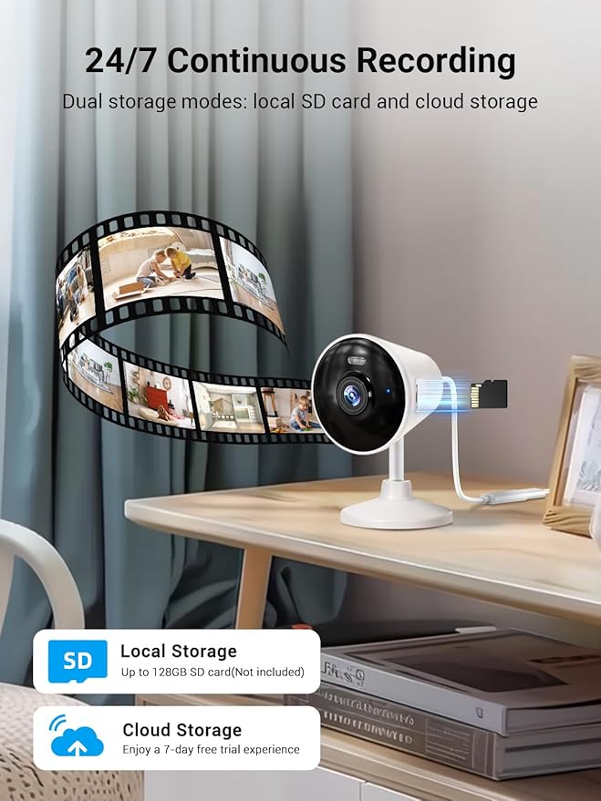 Rocktone 5G & 2.4G Indoor/Outdoor Security Camera for Home, Baby/Elder/Dog/Pet Camera with Phone App, WiFi Camera w/Spotlight Color Night Vision 2-Way Audio