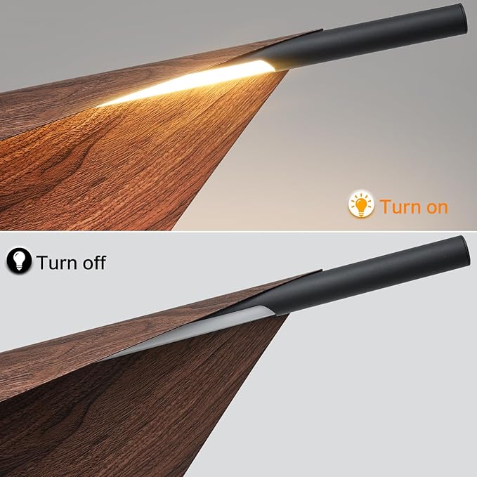 Walnut Pendant Lights Kitchen Island 39.4In Dimmable Wood Grain Linear Kitchen Chandeliers Over Table Hanging Light Fixture for Dining Room