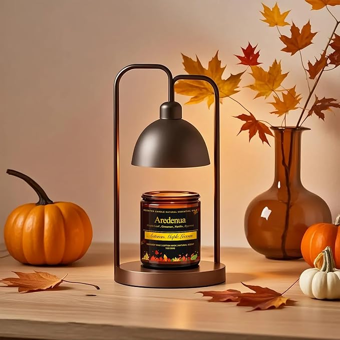 Autumn Leaves Candle – Warm Seasonal Leaf Aroma, Hand-Poured Soy Candles for Winter Home Décor, Cozy Holiday & Christmas Candles Gift, Season Celebration Winter Christmas Gifts for Women