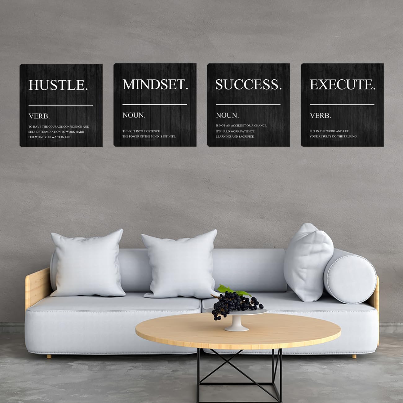 Motivational Wall Decor Canvas Framed Wall Art,Inspirational Office Quotes Canvas Home Decorations Wall Decor Artwork,Positive Quote Words Poster Wall Art for Company Living Room Bedroom 20”X20”X4