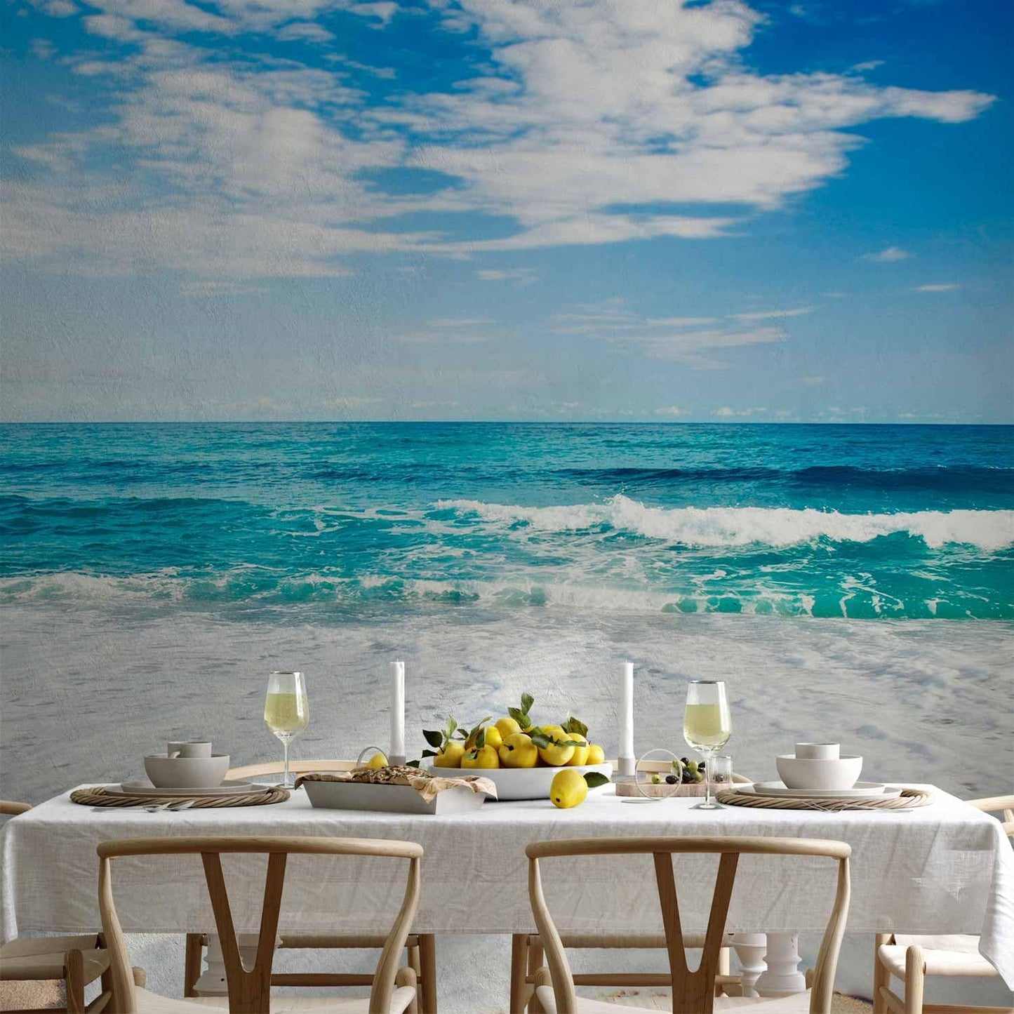 artgeist Premium Wall Mural Beach 216x98 in - Non-Woven Photo Wallpaper Art Print Fleece Wall Mural Decoration Poster Picture Design Nature Sea Landscape c-B-0035-a-b