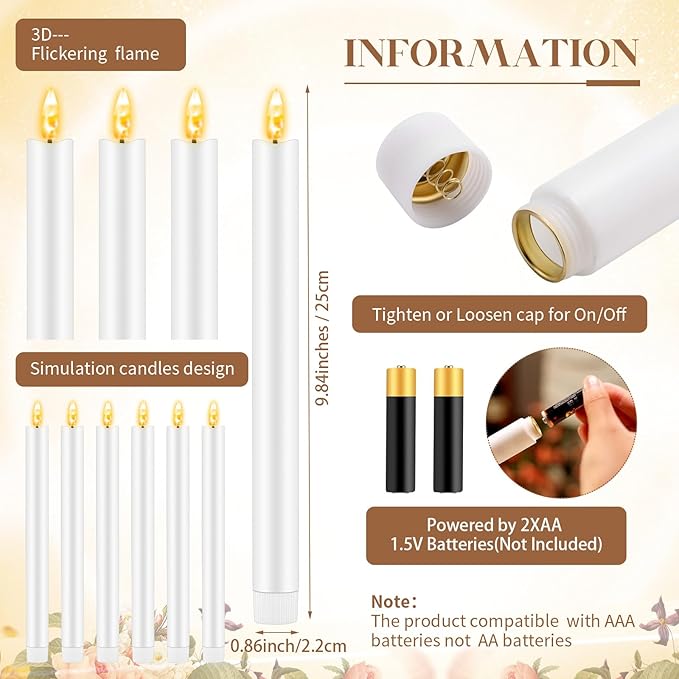 30 Pcs Gold Candlestick Holders with LED Flameless Candles Bulk Includes 15 Metal Candle Holders and 15 Battery Operated Candles for Wedding Table Centerpieces Home Decor