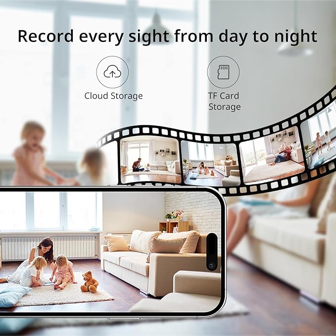 BoyKeep 2K Indoor Camera with 64GB SD Card, 5G/2.4GHz Cameras for Home Security, Pet Camera Indoor with Phone app, 2-Way Audio, Night Vision, Motion Detection, Cloud & SD Card Storage