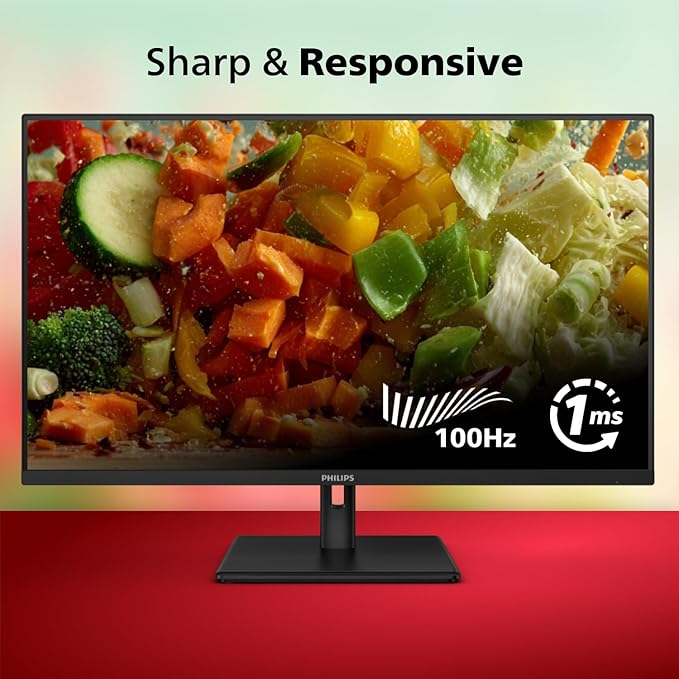 Philips 32E1N1100L 32"' Frameless Monitor, FHD 1920 x 1080, VA Panel, Adaptive-Sync 100Hz, VESA, 4Yr Advance Replacement Warranty, Black