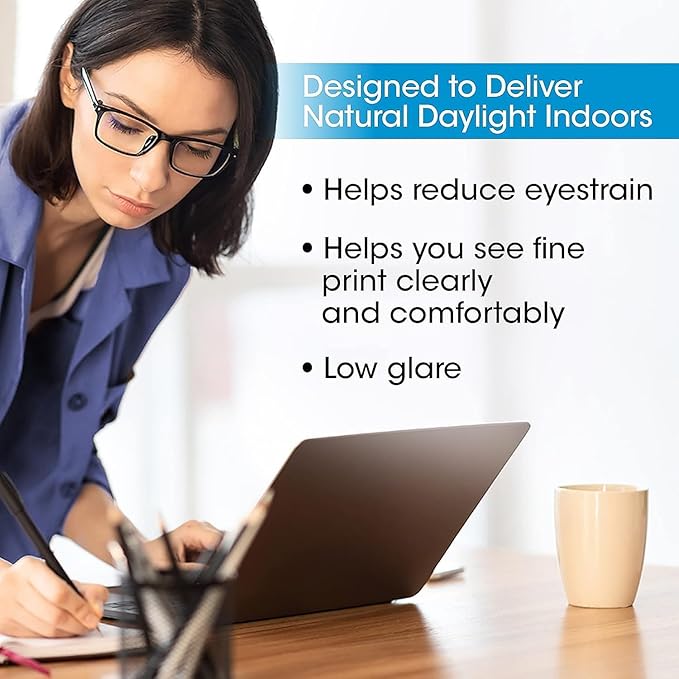 OttLite ClearSun Flex LED Floor Lamp with LED Technology - Touch Activated Controls, Adjustable Neck, Smart Memory Feature - Great for Office, Home, Dorm, Bedroom, College, & Living Room, Black