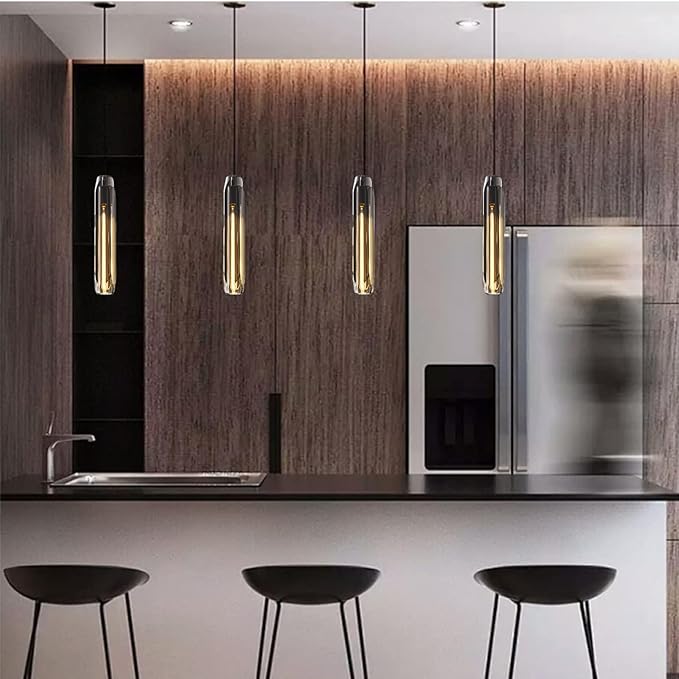 Pendant Lights Kitchen Island Pendant Lights Pendant Light fixtures Kitchen Pendant Light pendent Light Smoke Gray Crystal lampshade Island Pendant Lights for Kitchen