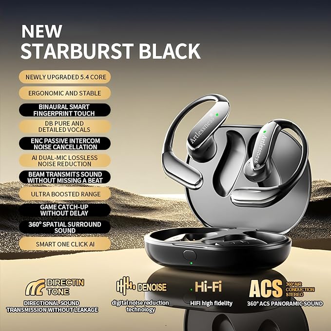 4-in-1 Latest AI Bluetooth translation Earbuds,Real-time Translator‌ of 164 world languages/no subscription required; Powerful bass+Composite frequency response,Superior sound quality meets innovation