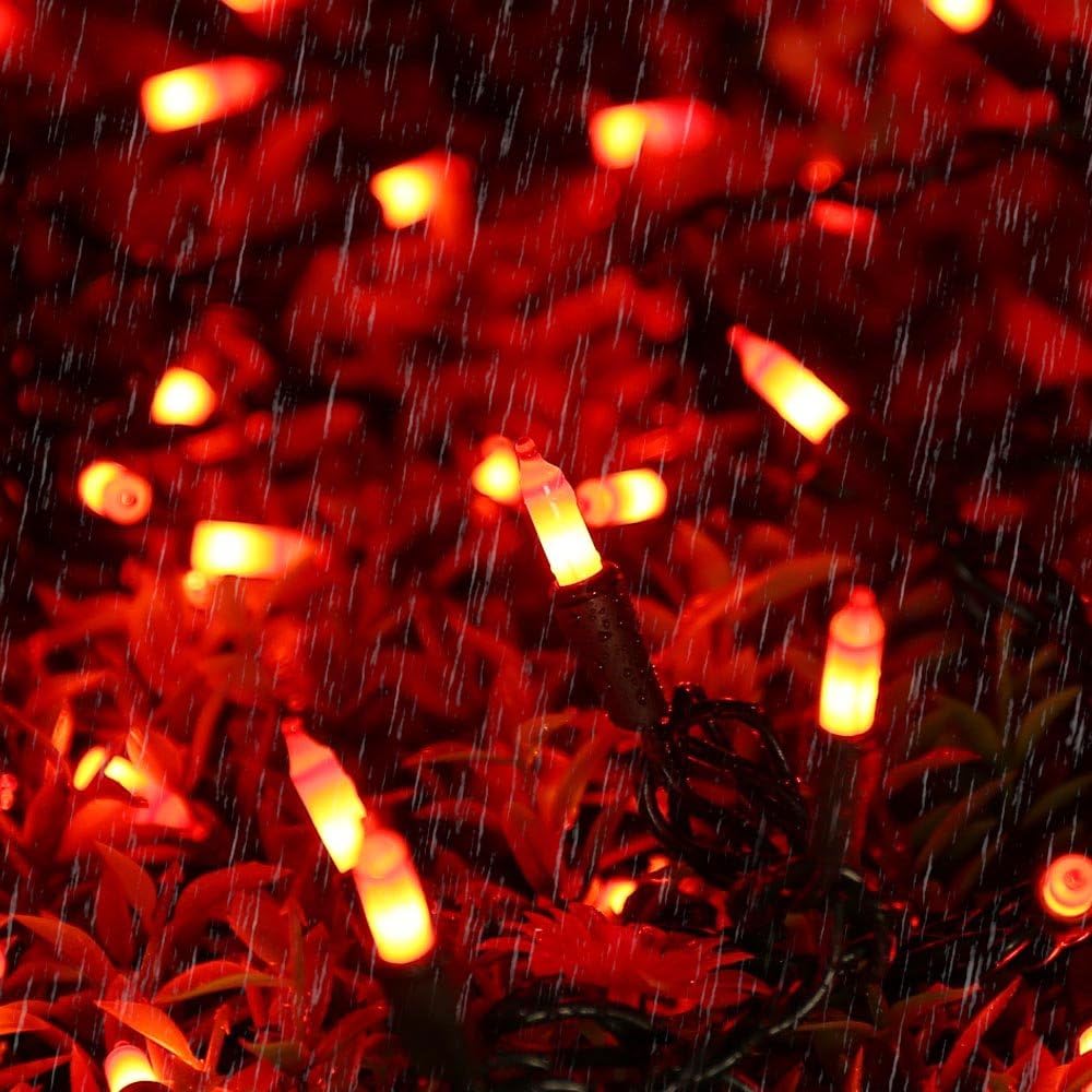 ODEETRONIC Orange Halloween String Lights, 2 Packs Total 43.26ft 200 Count Incandescent Orange Lights, 120V UL Certified Connectable Halloween Mini Light for Indoor/Outdoor Spooky House & Party Decor