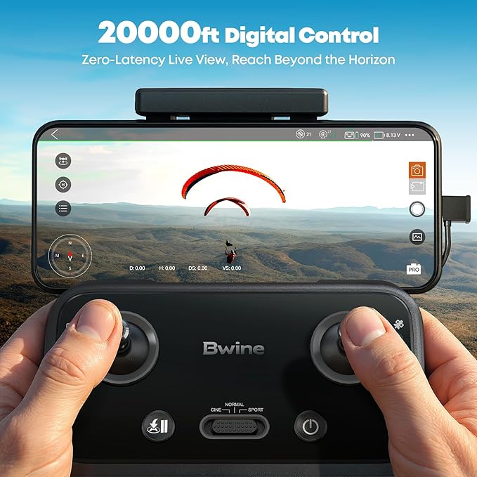 Bwine F7MINI 4K Video 8K Photo Drones with Camera for Adults, 3-Axis Gimbal EIS, 96Mins, 249g FAA-exempt, Over 6KM Transmission, AI GPS Smart Return, Follow, Waypoint, Orbit Fly, Better for Beginner
