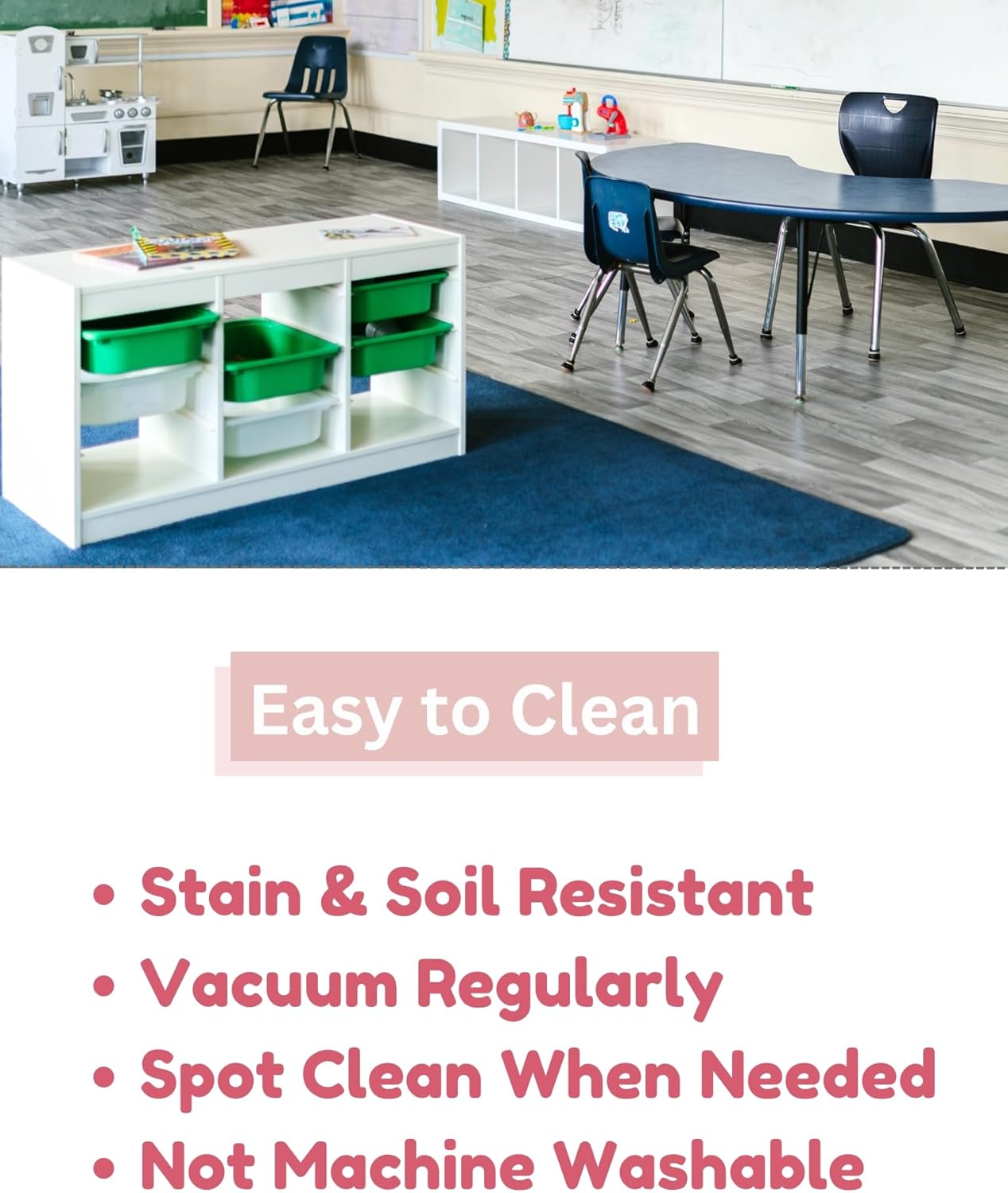 KOECKRITZ Soft and Colorful Kids Classroom Area Rugs (Passes Flammability Pill Test) Many Sizes and Bright Colors to Select from (12' x 15', Lavender)