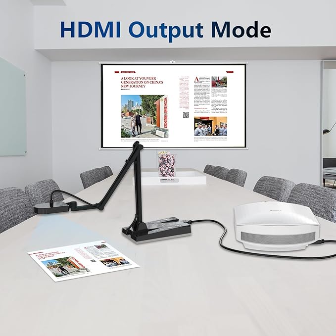 4K 15MP Webcam with Zoom, Autofocus, and Foldable Design for Windows Mac and Chromebooks, Document Camera for Online Classes, Video Conferencing, and Live Video Conferencing HSV229
