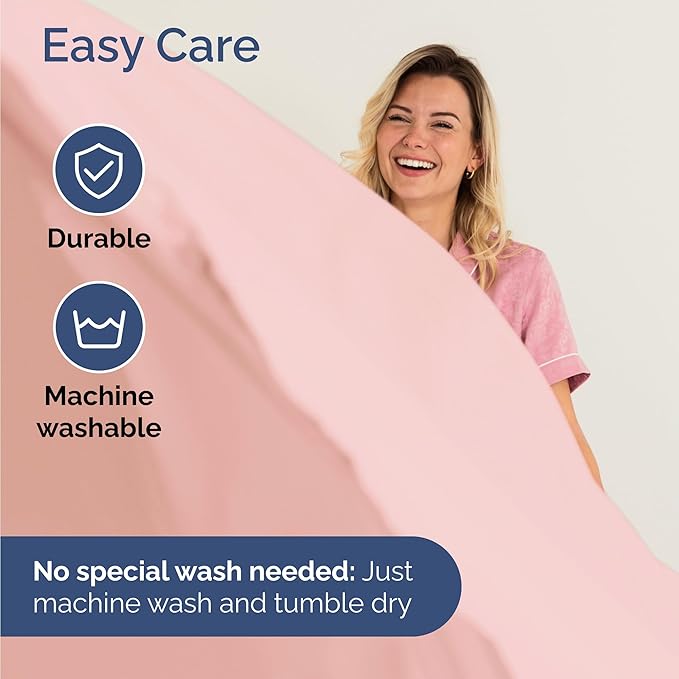 Twin Size 3 Piece Sheet Set - Comfy Breathable & Cooling Bed Sheets Set - Hotel Luxury Bedding for Women, Men, Kids, Teens, Boys & Girls - Deep Pockets, Ultra-Soft, Wrinkle Free - Oeko-Tex - Baby Pink
