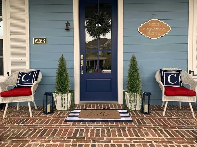 Aveyas 4ft Artificial Cedar Topiary Trees for Outdoor Front Porch Door, 4 Feet Faux Potted Plants Evergreen Fake Pine Cypress Tree for Outside Home Decor (4 ft Tall) - Set of 2 Pack