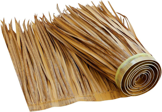 78.8" Tiki Straw Roof Thatch –Mexican Style Artificial Palm Thatch Rolls Tiki Bar Hut Grass Duck Boat Blinds Grass Palapa Thatch Roofing for Garden Patio Umbrella Covers Fence Party Decoration