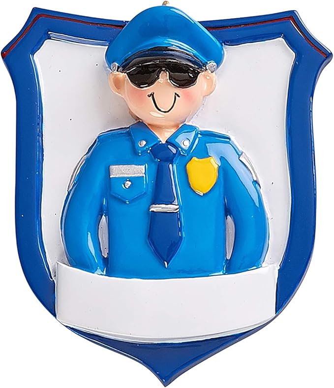Personalized Police Christmas Ornament 2025 - The Police Ornaments for Christmas Tree Policeman Appreciation Gifts for Coworkers Best Friend Ornament Thank You Gifts Coworker Ornaments by Elves