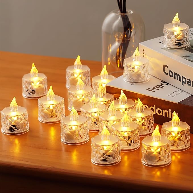 12 Pack Flameless LED Tea Lights Candles,for Halloween Christmas Home/Wedding Decor, Holiday Gifts &Decorate Lights