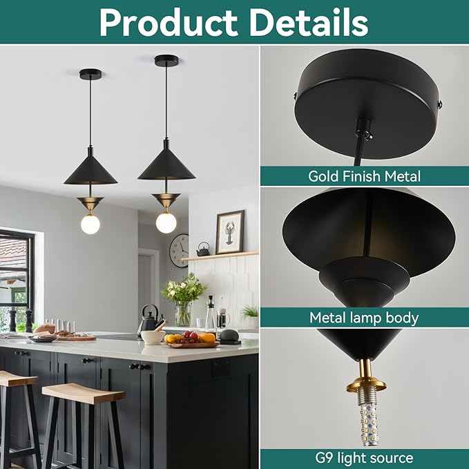 Modern Black Metal Pendant Light,Minimalist Globe Hanging Light with Milky White Globe Glass Shade Chandeliers for Kitchen Island Bedroom Dining Room Living Room Bar