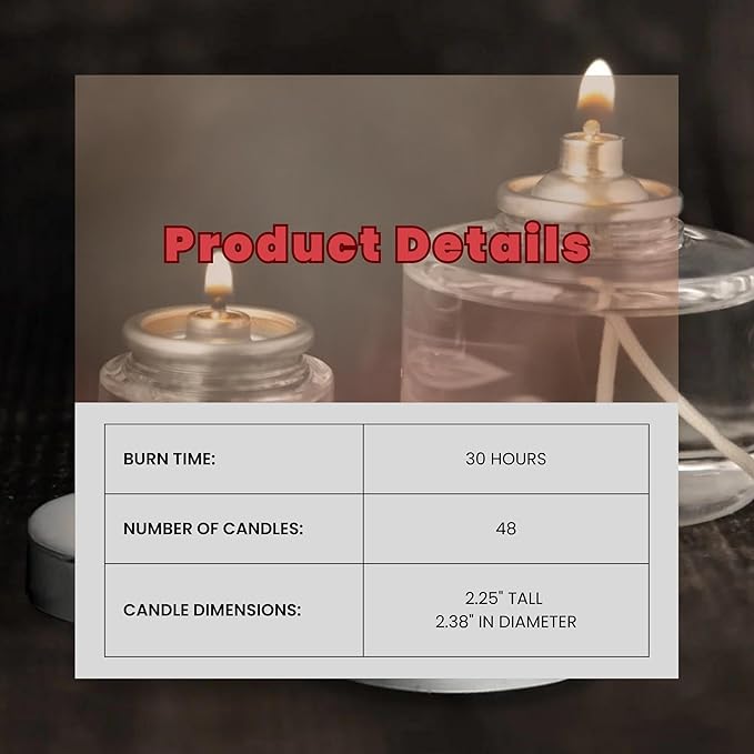 Hollowick 30 Hour Disposable Liquid Candle (48/case) (HD30) - NOT for Home Consumer USE