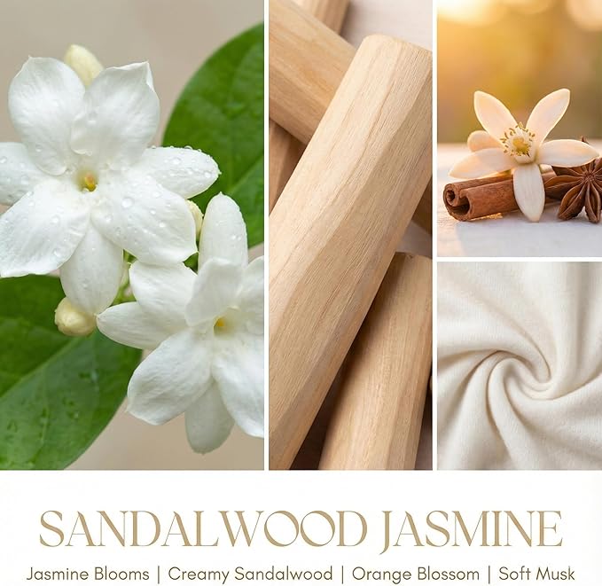 HomeLights Soy Wax Candles for Home Scented, 1-Wick Candles in Sandalwood Jasmine Scented, Industrial Chic Aromatherapy Candles Gift for Parties, Relaxing, 6.7oz
