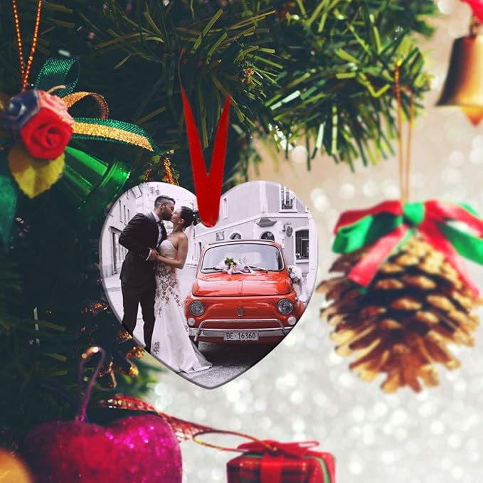 Style In Print Custom Holiday Christmas Ornament Custom Personalized Photo & Text Aluminum Paw Shape
