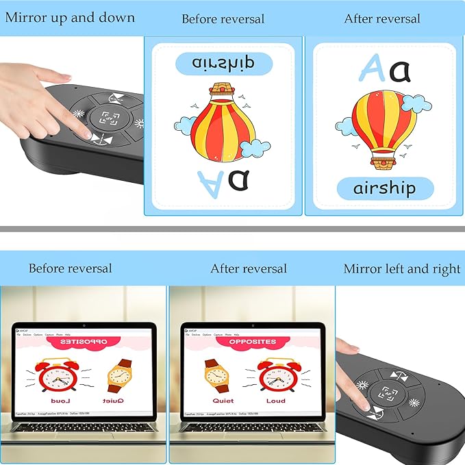 8MP USB Document Camera for Teachers and Classroom for A3 A4 Size with Dual Mic, 3-Level LED Light, Up and Down, Left and Right Image Inversion, for Distance Teaching & Learning