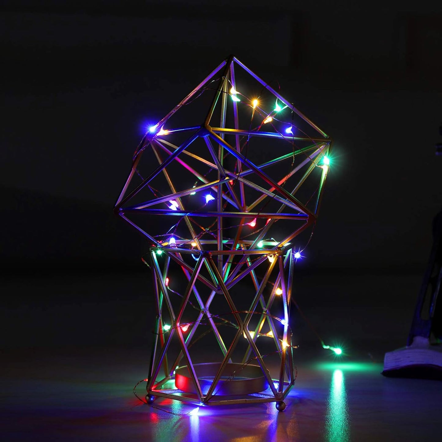 Led Fairy Lights Battery Operated, 1 Pack Mini Battery Powered Copper Wire Starry Fairy Lights for Bedroom, Christmas, Parties, Wedding, Centerpiece, Decoration (5m/16ft Multi-Colored)