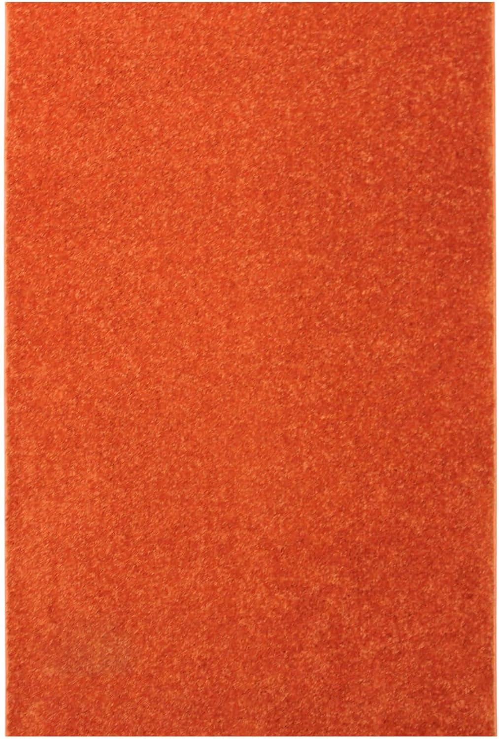 KOECKRITZ Soft and Colorful Kids Classroom Area Rugs (Passes Flammability Pill Test) Many Sizes and Bright Colors to Select from (8' x 12', Tangerine)