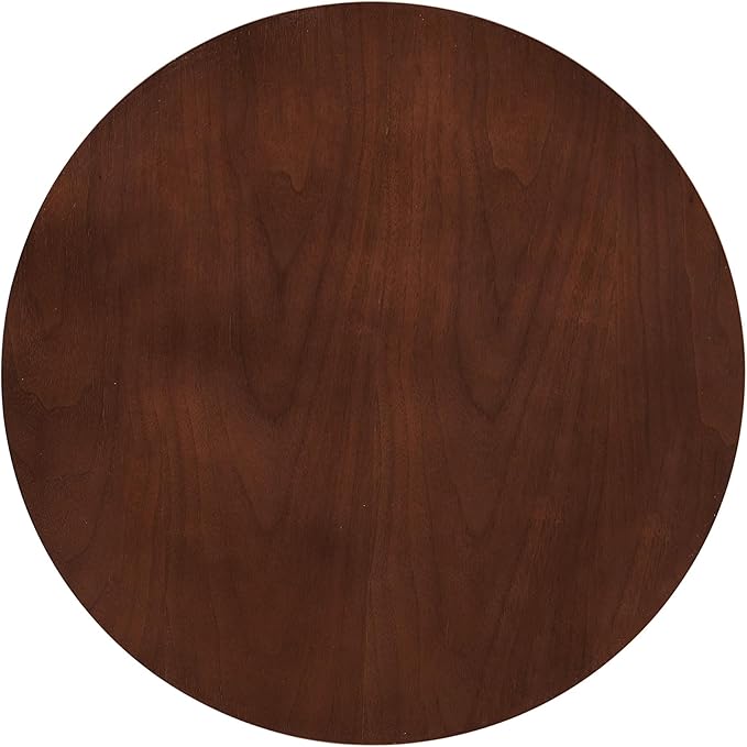 NORDICANA Single Accent Side Table for Living Room, 19.6 Inch Wide 19.6 Inch Tall Walnut Color Round End Table for Sofa, Accent Chair, Manufactured Wood Top with Walnut Veneer