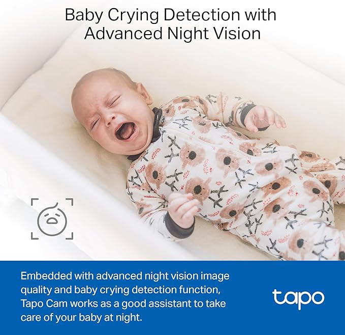 Tapo 1080P Indoor Security Camera for Baby Monitor, Pet Camera w/Motion Detection, 2-Way Audio Siren, Night Vision, Cloud & SD Card Storage, Works w/Alexa & Google Home, Plug-in, C100(4-Pack)