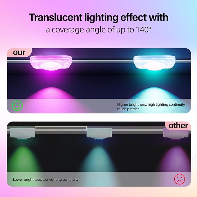 Permanent Outdoor RGB Lights with IP67 Waterproof, Smart RGB, Remote Control, Eaves Lights with App, Daily and Accent Lighting (45ft)