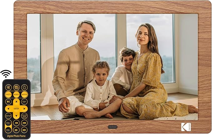 KODAK 8 Inch Digital Picture Frame with Remote Control,1280 * 800 IPS HD Screen Digital Photo Frame, Auto-Rotate,Easy Operated Programmable Auto On/Off, NO WiFi