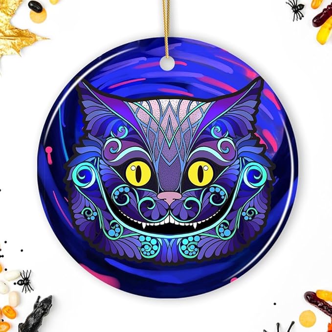 Pop Culture, Movie, and Music Themed Trendy Christmas Ornaments (Grinning Cat Wonderland Christmas Decoration)