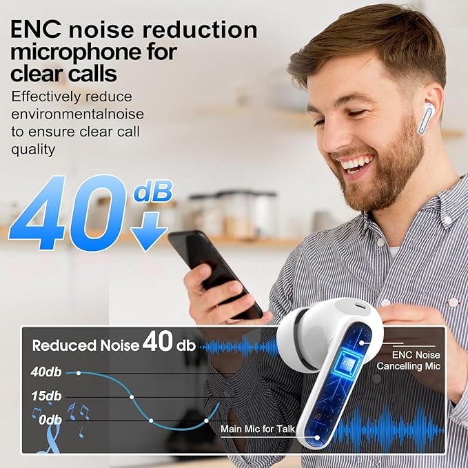 Ai Translation Earbuds Real Time, Simultaneous Interpretation Translator Earbuds with 6 Translation Modes/164 Languages, No Subscription Translatior Headphones, Light Gray