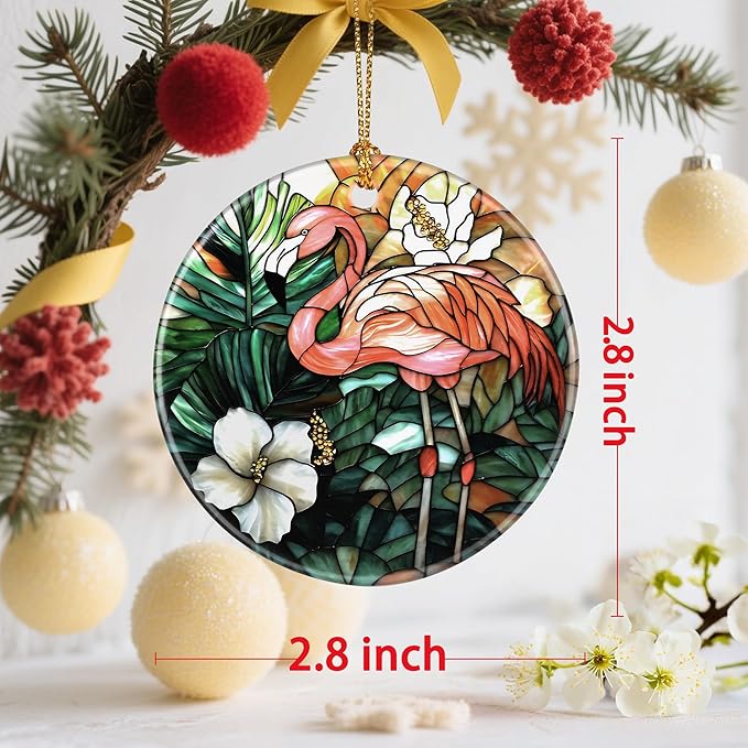 Vibrant Flamingo Christmas Ornaments: Christmas Tree Ornaments & Holiday Decor – Perfect Holiday Presents & Gift Ideas for Friends, Coworker, Family, and Flamingo Lover