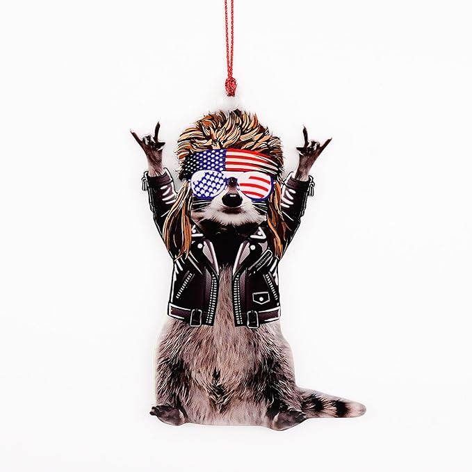 Funny Christmas Ornaments - Raccon Gifts - Raccoon Christmas Ornaments - Animal Lovers Ornaments - Racoon Ornament - Christmas Ornament 2025 - White Elephant Gifts - Xmas Tree Funny Decoration