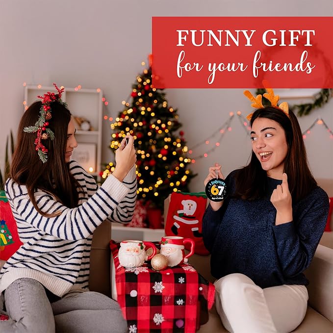 67 Christmas Ornament, 67 Ornaments for Xmas Tree, Funny Christmas Ornaments 2025, 6 7 Meme Ornament for Teens, Six Seven Gifts, Gag Gifts for Teens, Teen Girls Trendy Stuff (Pencil 67)