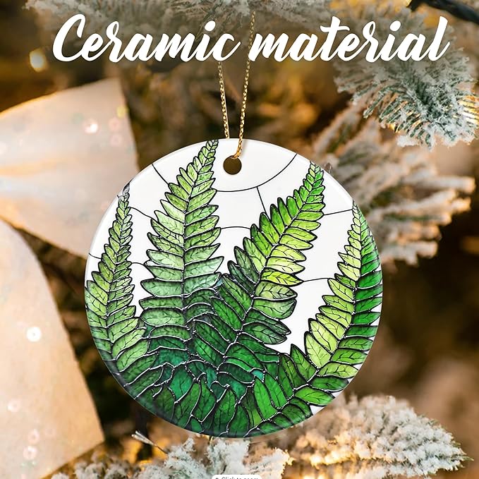 Fern Plant Christmas Ornaments: Christmas Tree Decorations, Holiday Decor for Plant Lovers, Stocking Stuffers, Gift Ideas, Xmas Gift & Plant Lover Gifts, Plant Mom Gifts