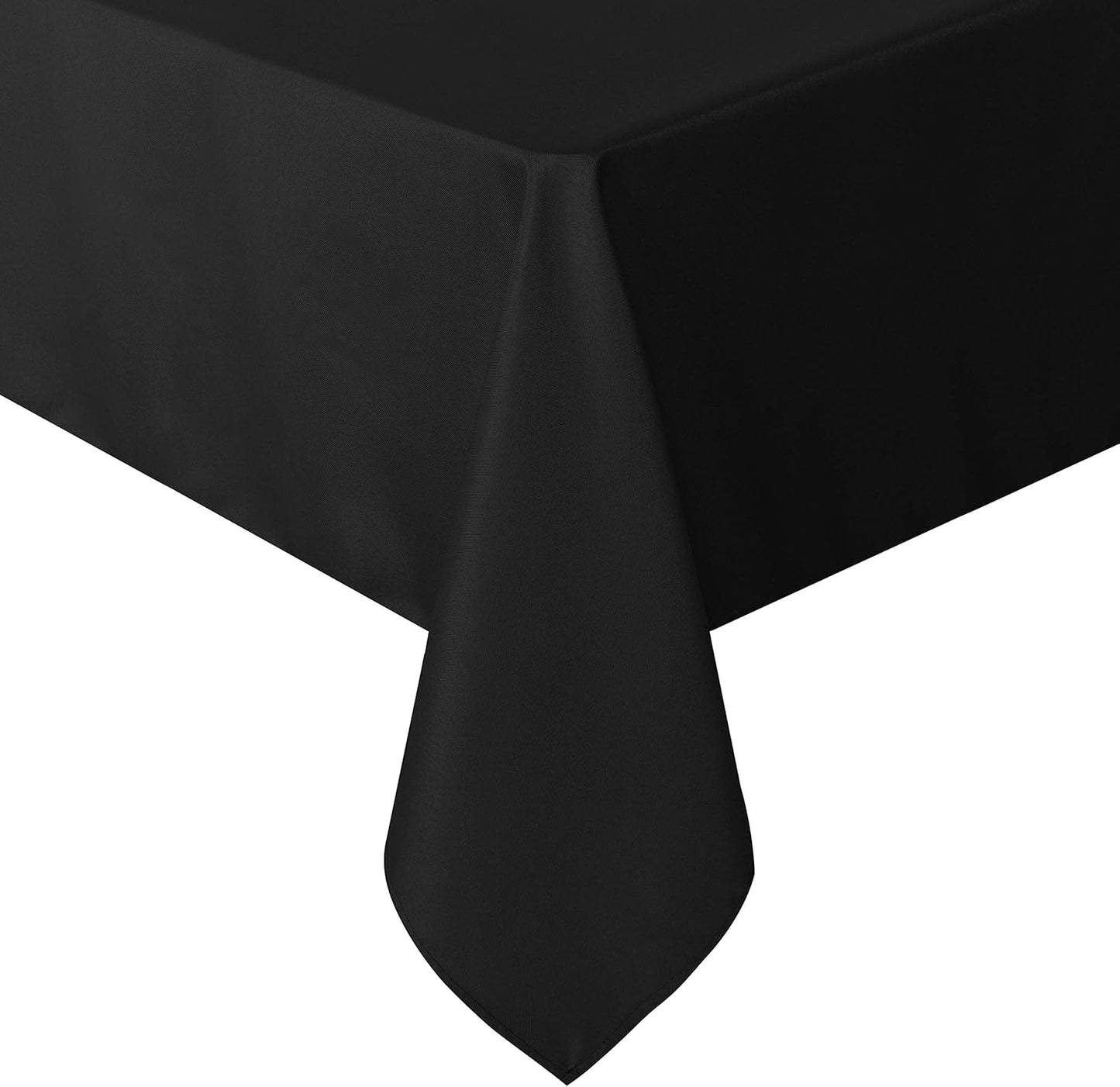 sancua Square Tablecloth - 70 x 70 Inch - Water Resistant Spill Proof Washable Polyester Table Cloth, Decorative Fabric Table Cover for Dining Tables, Buffet Parties and Camping, Black