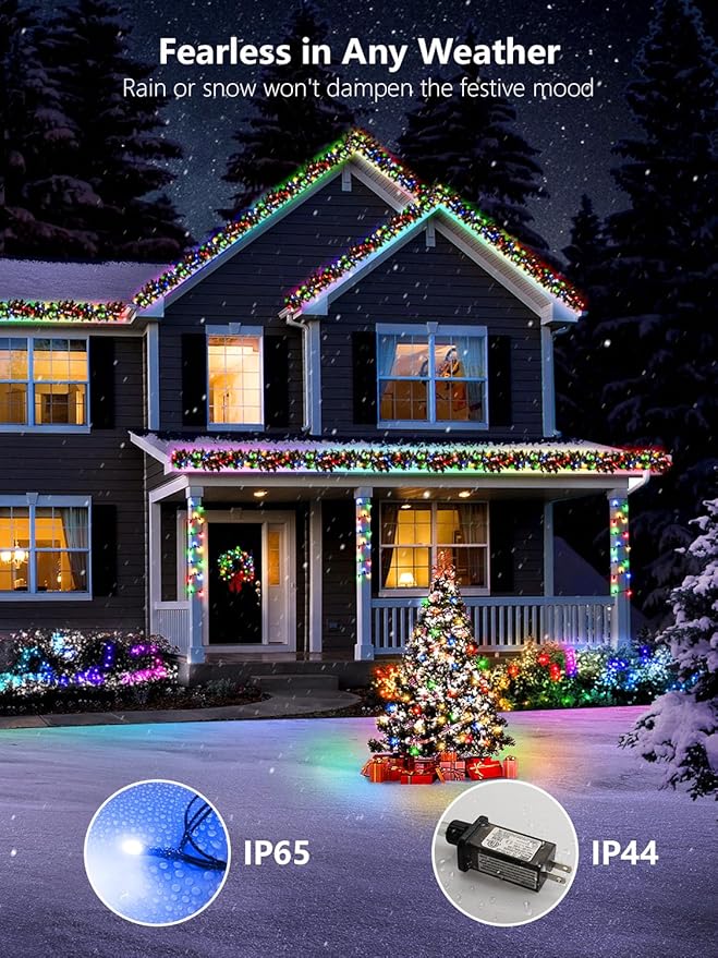 1000 LED String Lights Outdoor, 328FT Multicolor Christmas Lights for Outside with Remote, Timer Memory Function, 8 Modes Waterproof Fairy Lights Plug in, for Xmas Tree Bedroom Patio Party
