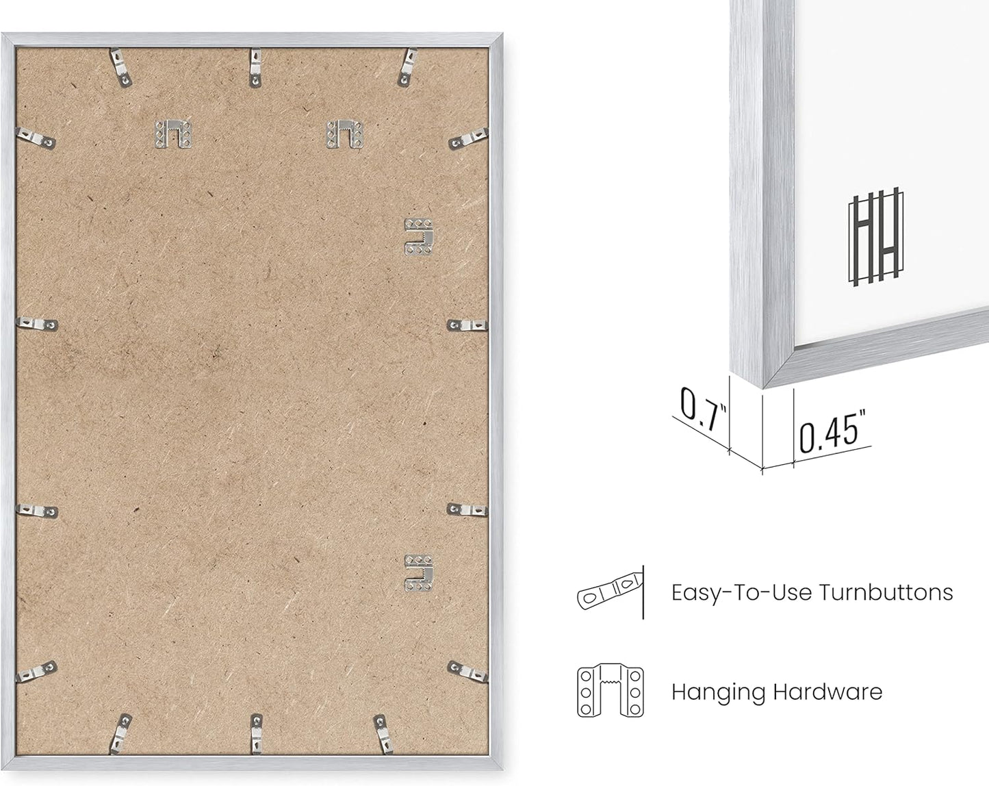 HAUS AND HUES 24x36 White Poster Frame - 24x36 Inch White Aluminum Frame for Large Photos